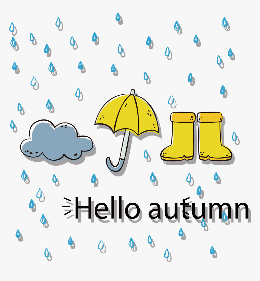Autumn Rain Png Pic - Umbrella, Transparent Png, Free Download