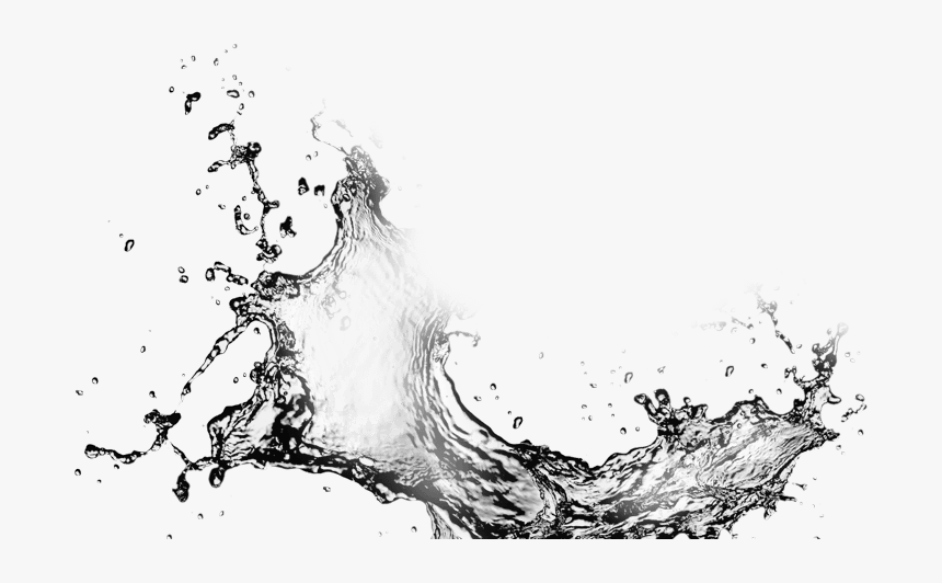 Water Splash Black And White Png , Png Download - Water Splash Black And White Png, Transparent Png, Free Download
