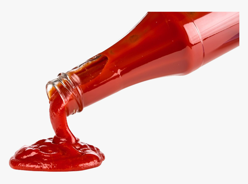 Red Sauce Transparent - Sauce Pouring From Bottle, HD Png Download, Free Download