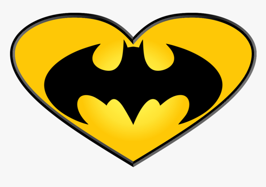 Batman Clipart Heart - Black Batman Logo Png, Transparent Png, Free Download