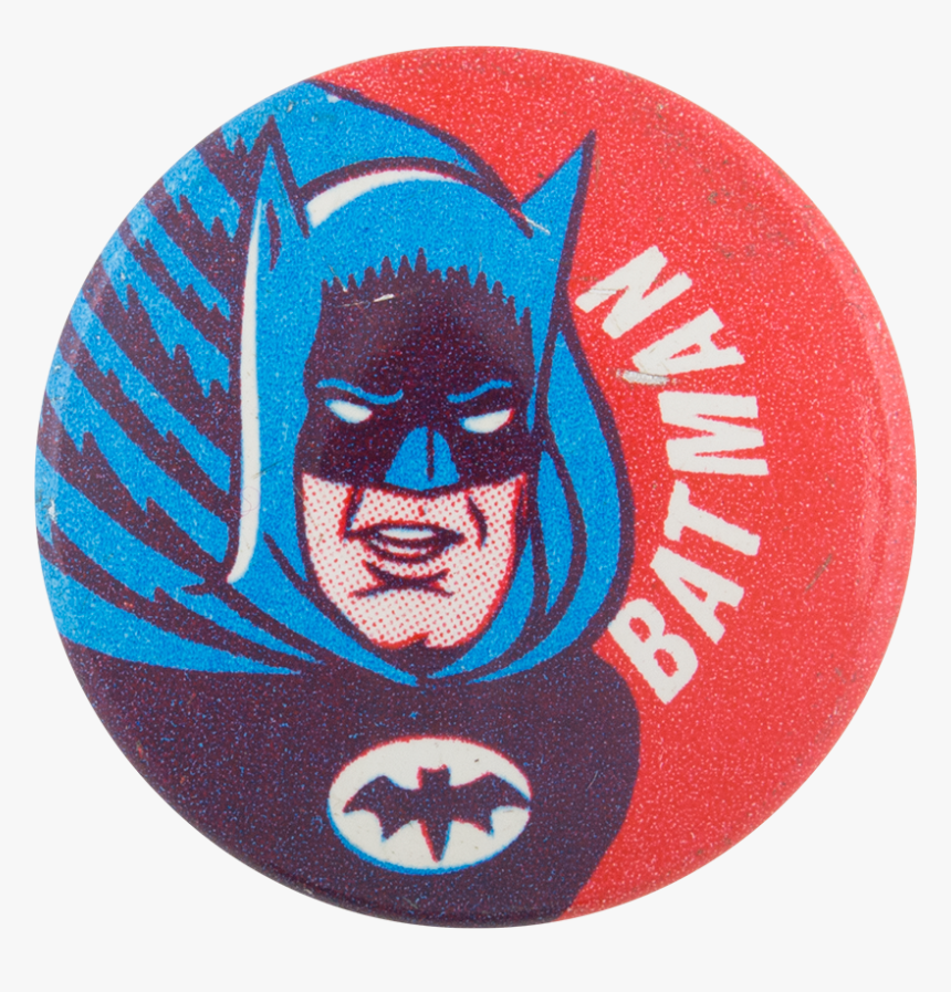 Batman On Red Background Entertainment Button Museum - Emblem, HD Png Download, Free Download