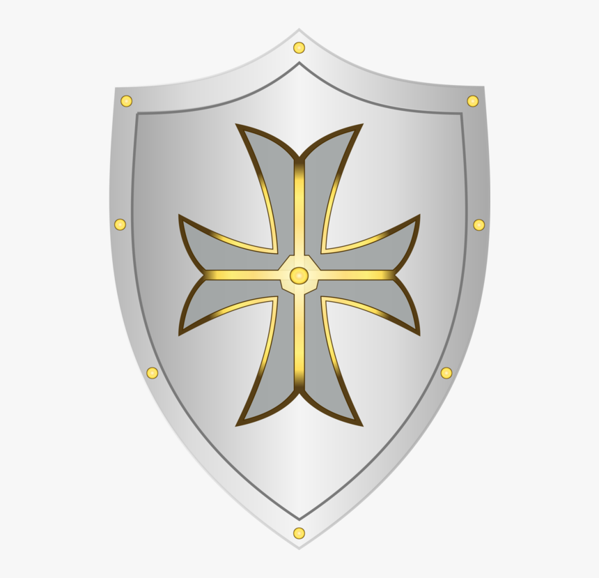 Silver Shield Png - Medieval Shield Clipart, Transparent Png, Free Download