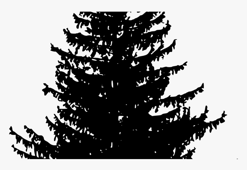 Transparent Trees Png - Pine Tree Silhouette Painted, Png Download, Free Download