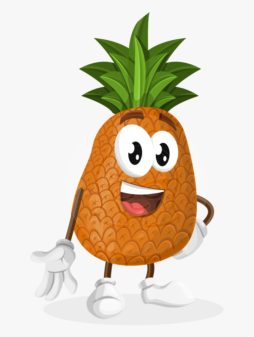 Transparent Cute Pineapple Clipart - Cartoon, HD Png Download, Free Download