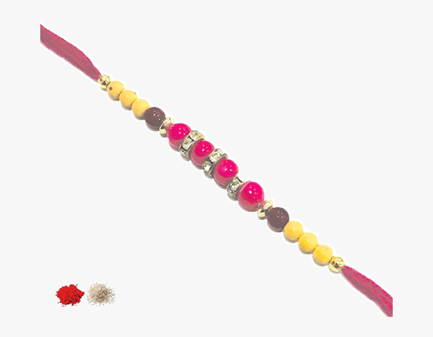 Designer Style Handcrafted Single Rakhi - Bead, HD Png Download, Free Download