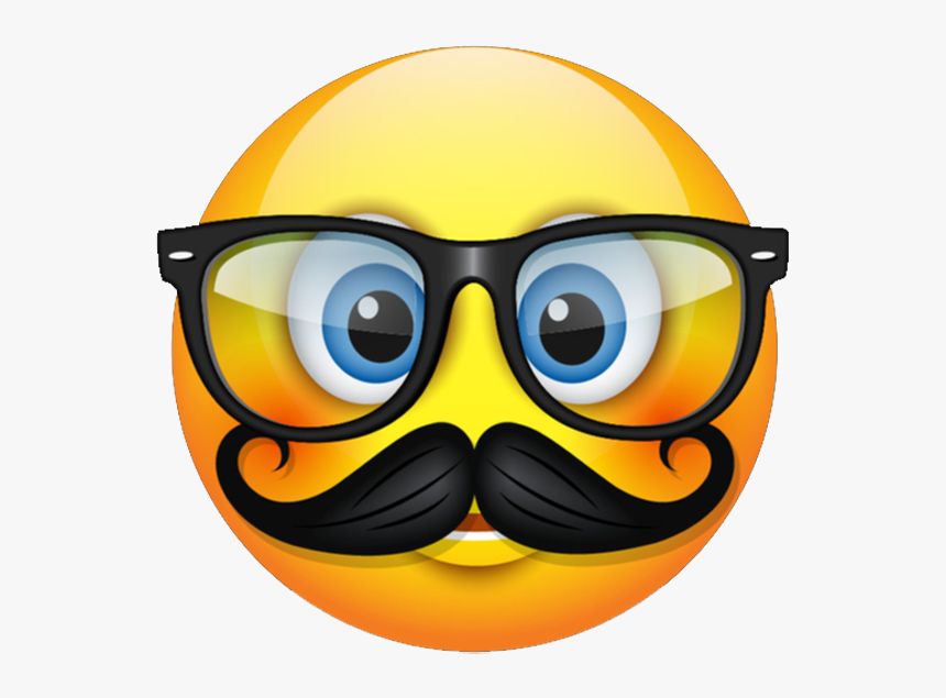 Clip Art Mustache Emoji - Emoji With Glasses And Mustache, HD Png Download, Free Download