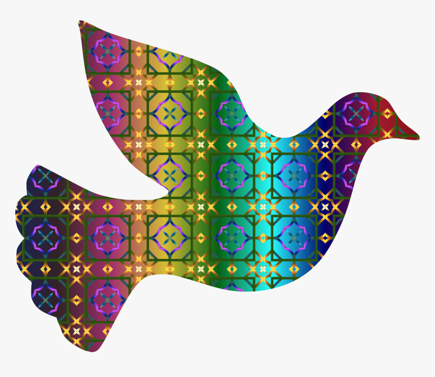 Colorful Dove Png Hd, Transparent Png - Dove Colorful Peace Symbol, Png Download, Free Download