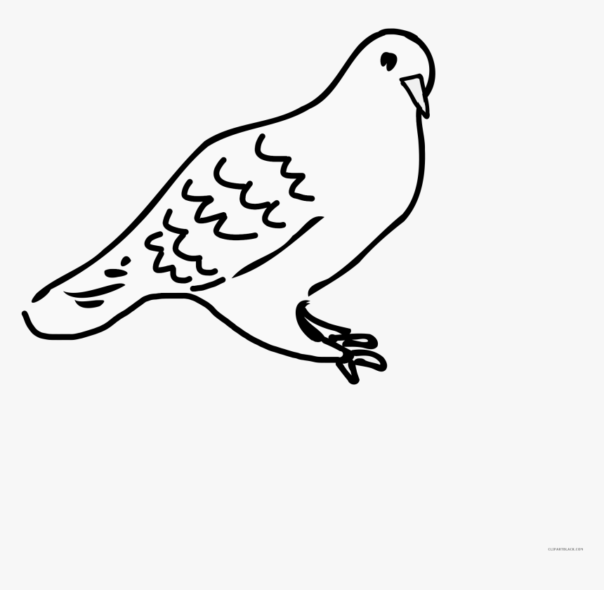 Love Doves Animal Free Black White Clipart Images Clipartblack - Sitting Dove Clipart, HD Png Download, Free Download