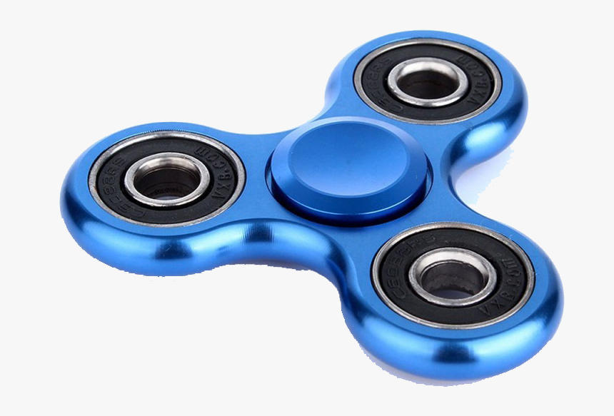 Fidget Spinner Png Background - Metallic Blue Fidget Spinner, Transparent Png, Free Download