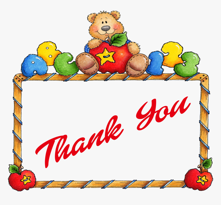 Thank You Png Image File - Teddy Bear Frame Clipart, Transparent Png, Free Download