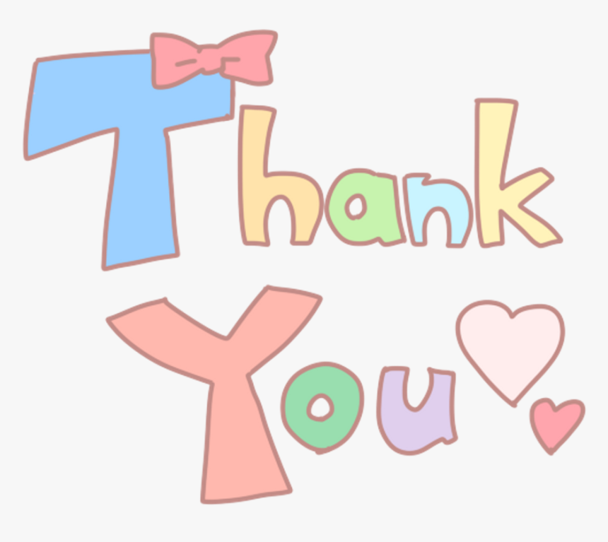 Thankyou Thanks Word Colorful Cute Love - Cute Thank You Images Png, Transparent Png, Free Download