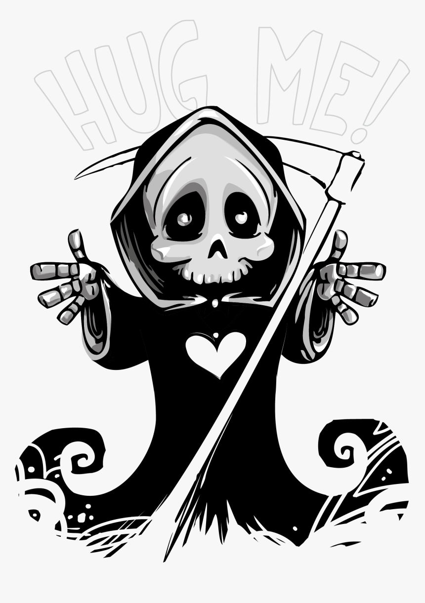 Ghost Png Free Download - Cute Grim Reaper Drawings, Transparent Png, Free Download