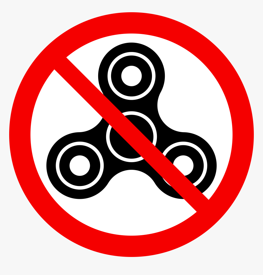 No Autism Clip Arts - No Fidget Spinner Sign, HD Png Download, Free Download