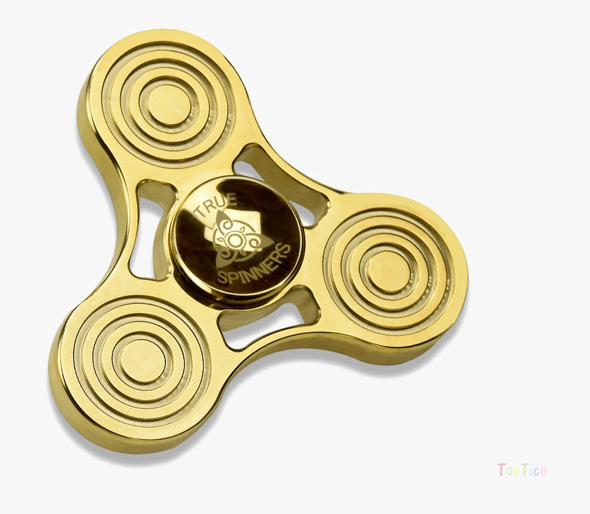 Gold Fidget Spinner Background Png - Gold Plated Fidget Spinner, Transparent Png, Free Download
