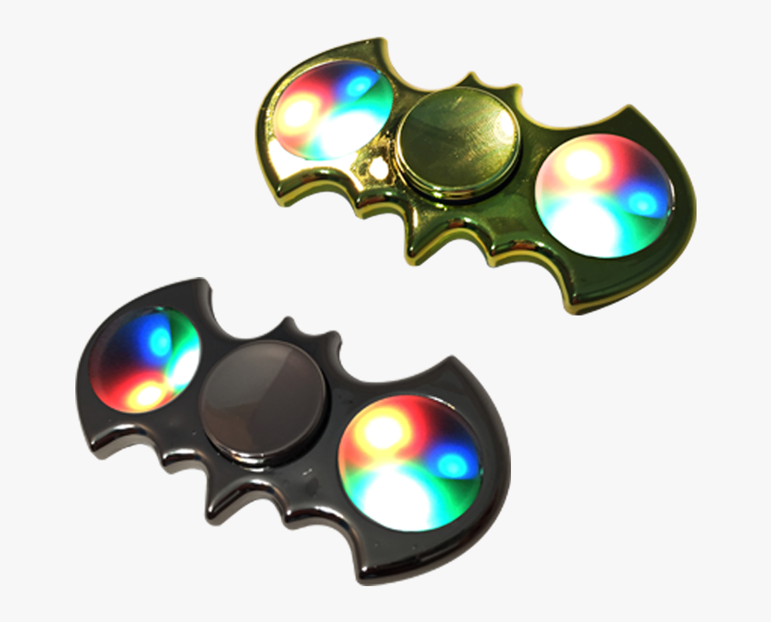 Spinz Gotham Bat Flashing Fidget Spinner - Metallic Fidget Spinner, HD Png Download, Free Download