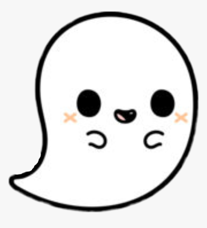 Cute Ghost Sticker Transparent - Cute Ghost Png, Png Download, Free Download