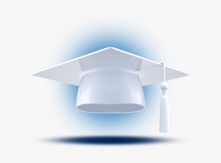 White Graduation Hat Png - 3d White Graduation Cap, Transparent Png, Free Download