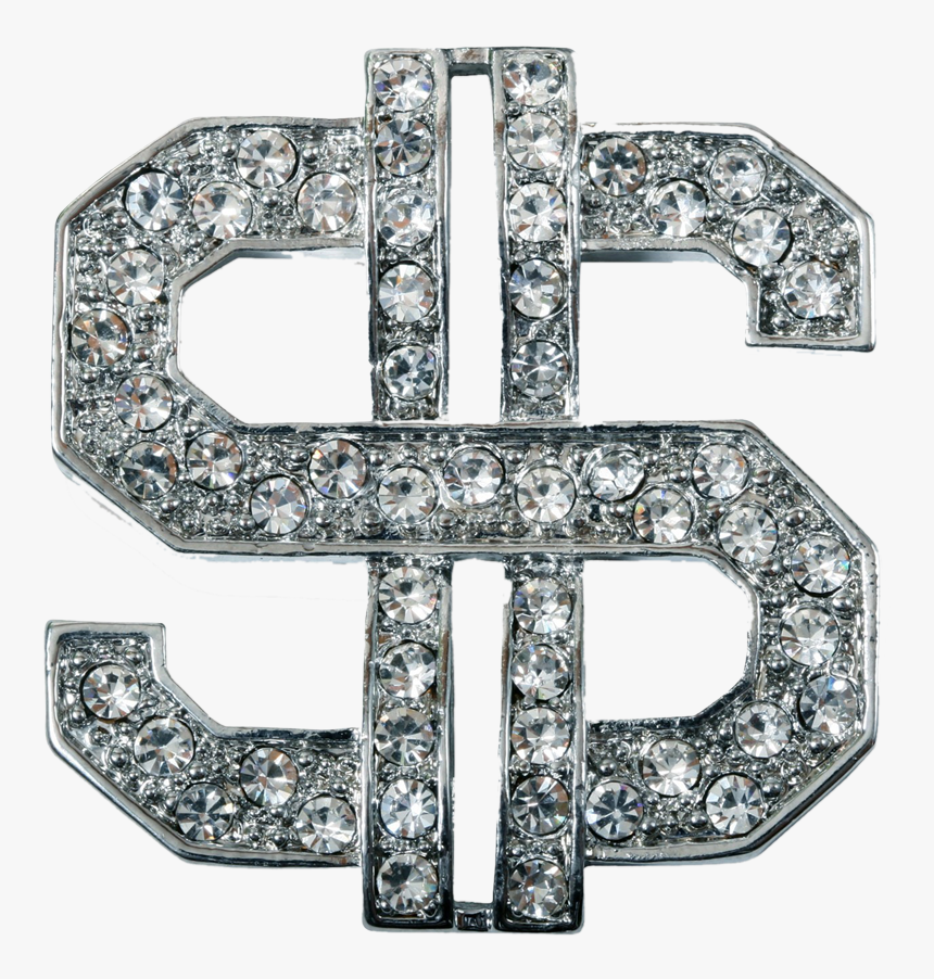 Silver Dollar Sign Png - Diamond Dollar Sign Clipart, Transparent Png, Free Download