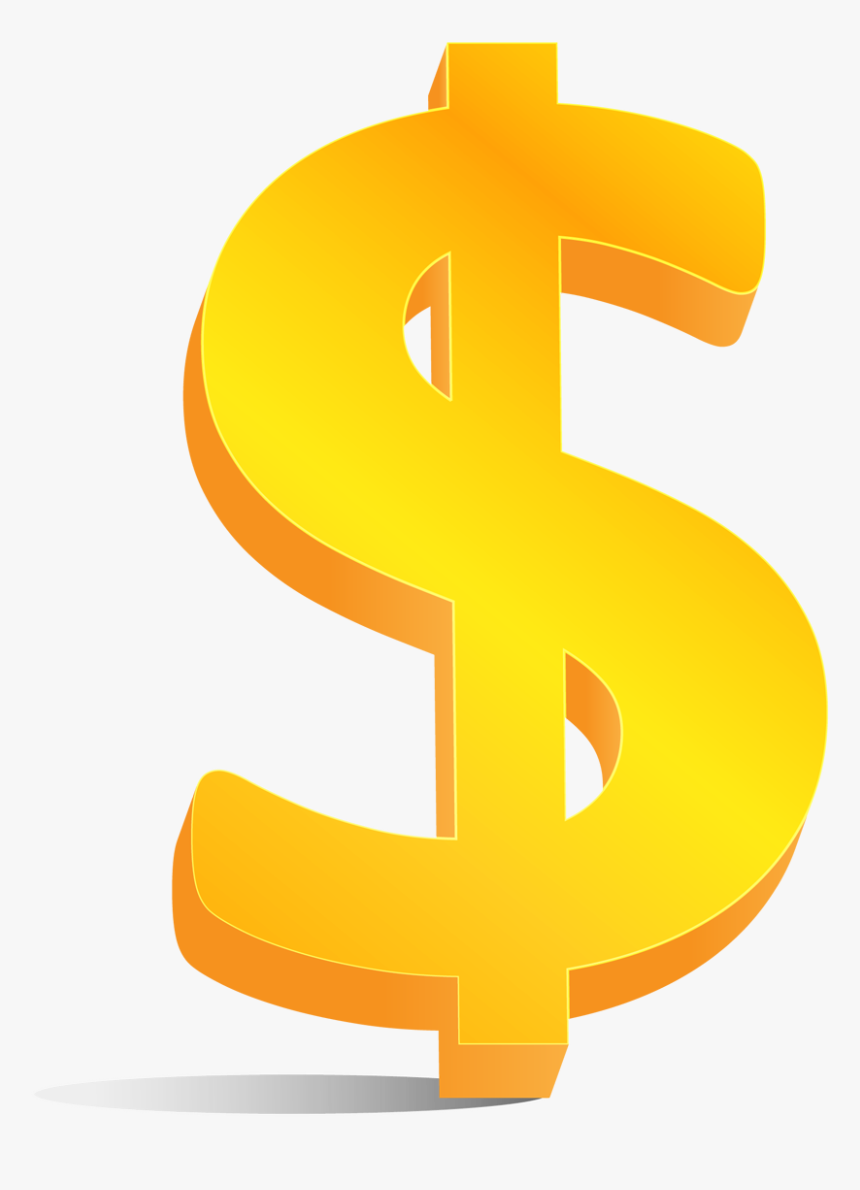 Yellow Dollar Sign Png - Dollar, Transparent Png, Free Download