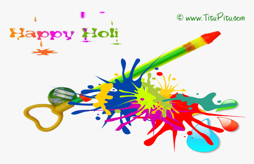 Happy Holi Pichkari Png Download - Holi Pichkari Image Png, Transparent Png, Free Download