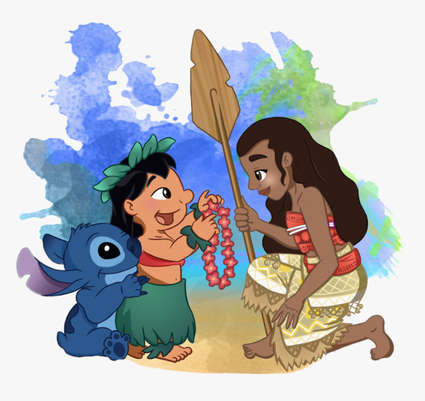 Lilo And Stitch And Moana , Png Download - Lilo And Stitch And Moana, Transparent Png, Free Download