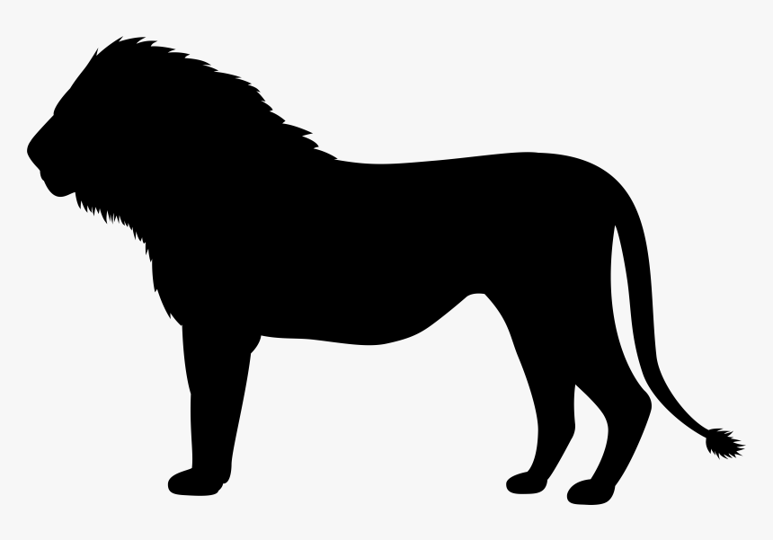 Lion Png Silhouette - St Bernard Dog Silhouette, Transparent Png, Free Download
