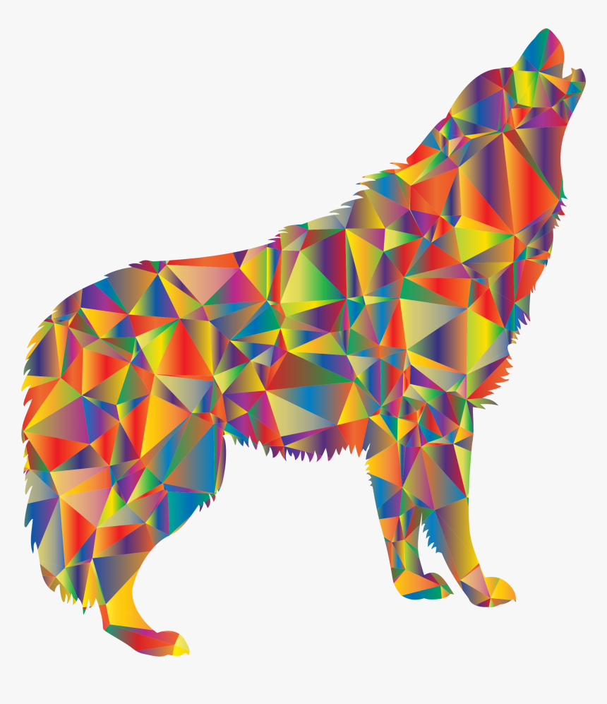 Enraged Howling Wolf Clip Arts - Complicated Animal Low Poly, HD Png Download, Free Download