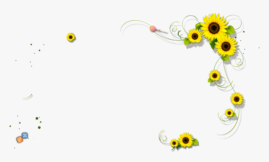 Clip Art Little Transprent - Transparent Background Sunflower Border, HD Png Download, Free Download