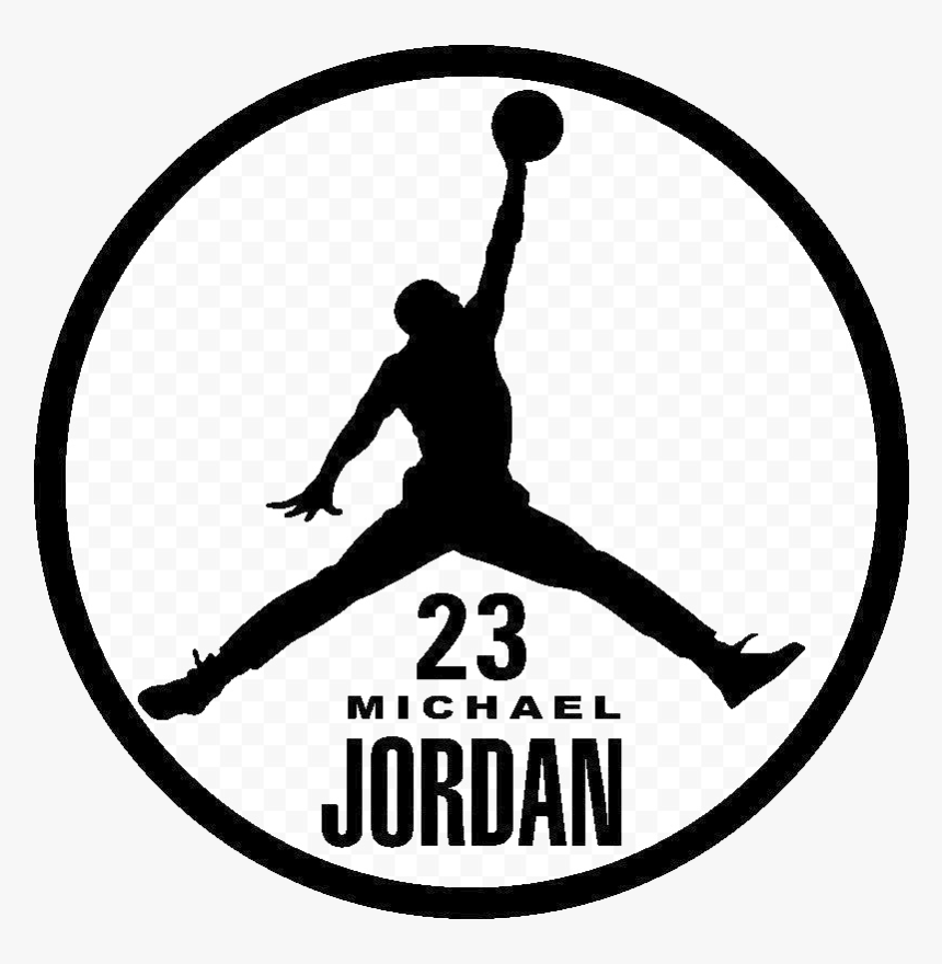 Jordan Nike Logo Clipart Sticker Silhouette Line Transparent - Michael Jordan Logo, HD Png Download, Free Download