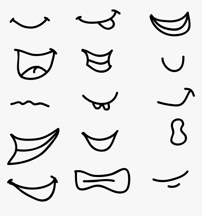 Set Of Lips Clip Arts - Man Smile Lips Vector Png, Transparent Png, Free Download