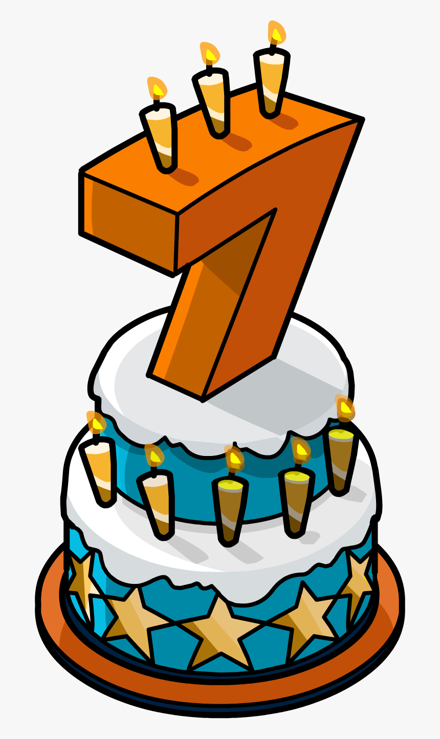 Transparent Cake Png - 7th Birthday Cake Png, Png Download, Free Download