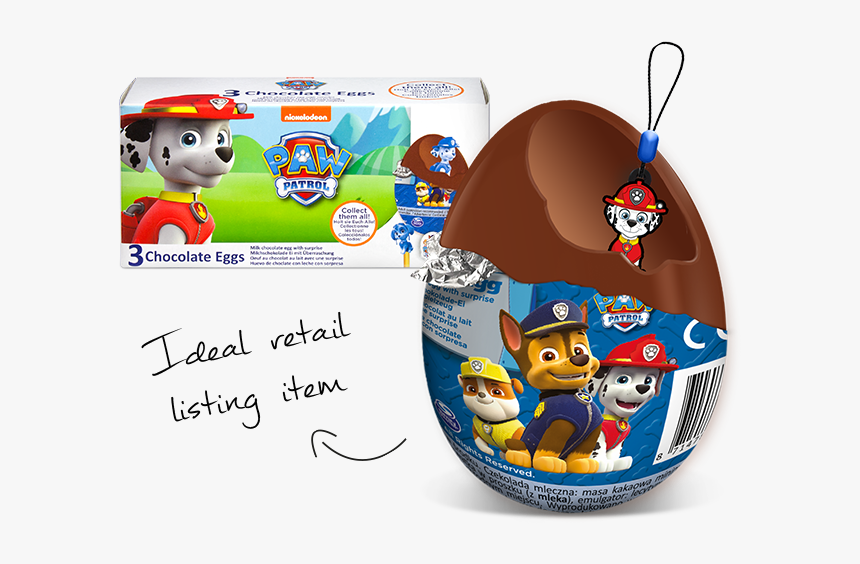 Paw Patrol 3 Chocolate Eggs, HD Png Download, Free Download