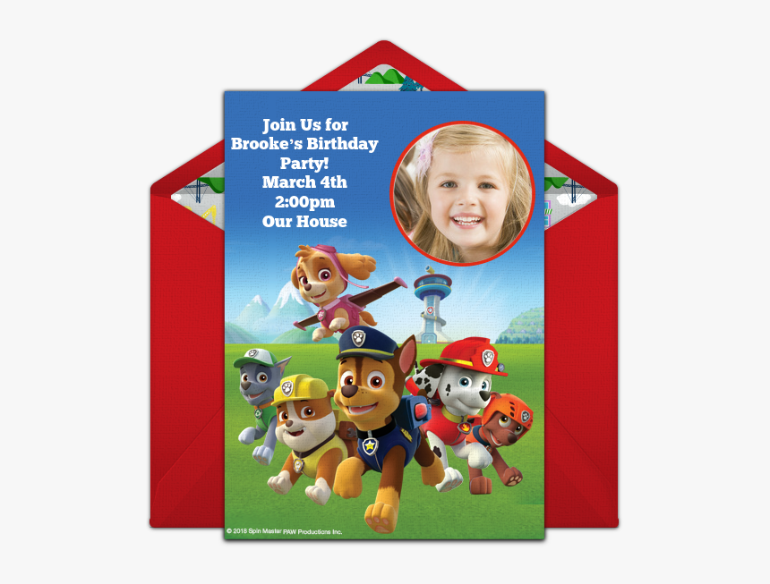 Paw Patrol Birthday Tarpaulin Layout, HD Png Download, Free Download