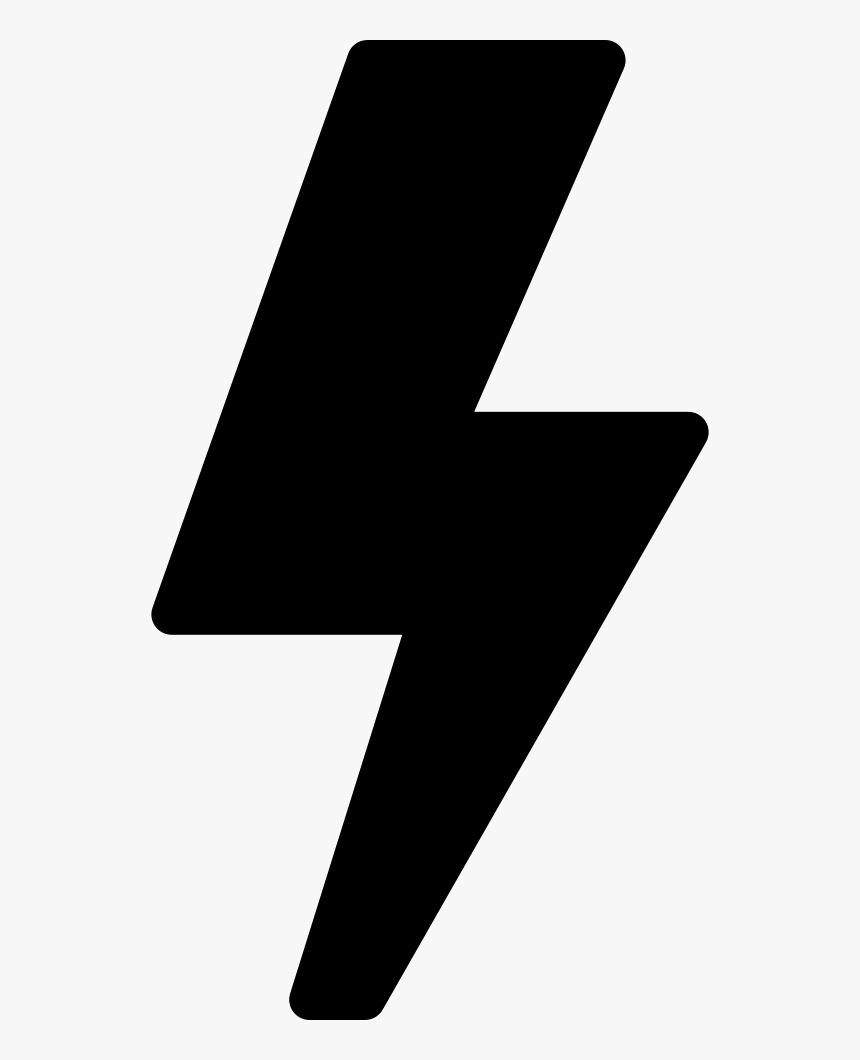 Lightning Bolt Filled Shape - Lightning Shape Png, Transparent Png, Free Download