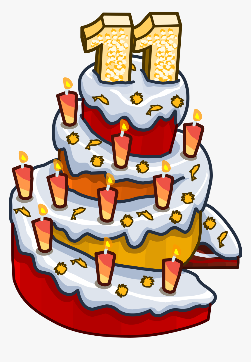 11th Anniversary Party Cake - 11th Birthday Cake Png, Transparent Png, Free Download