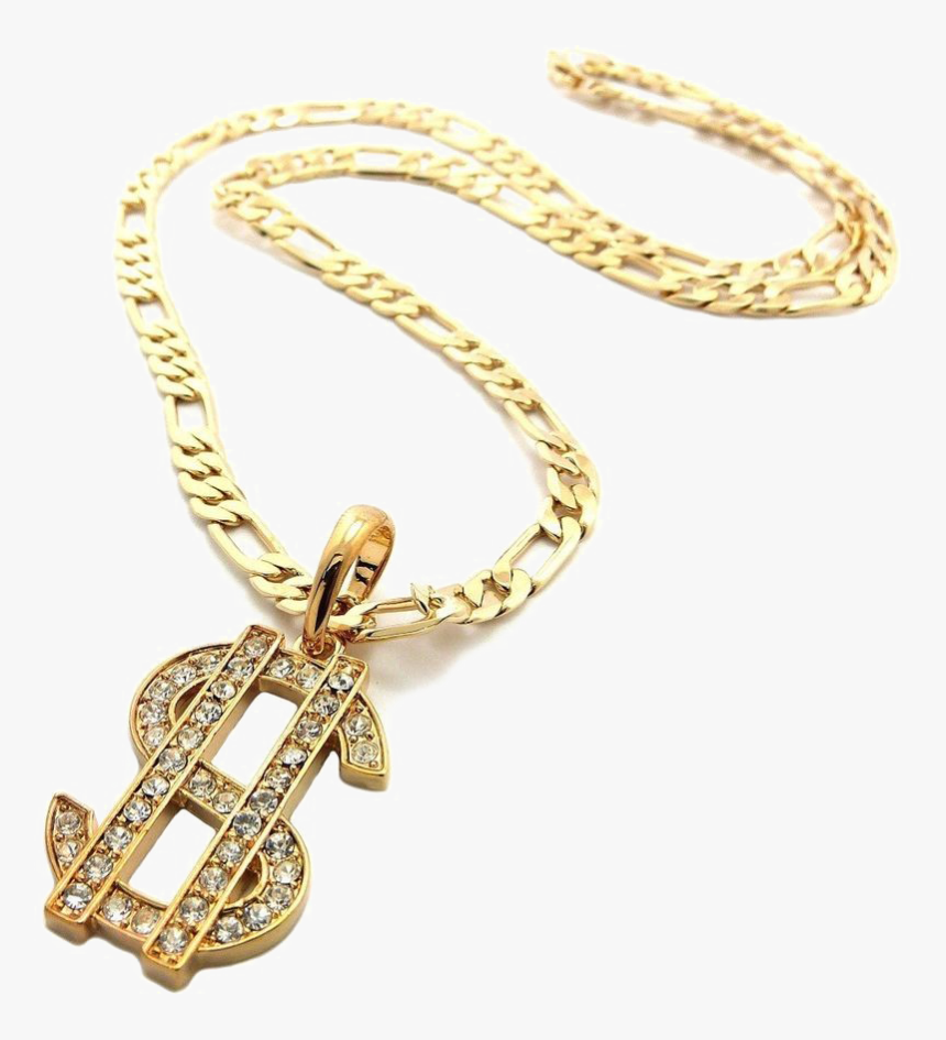 Thug Life Dollar Gold Chain Png Pic - Gold Chain Thug Png Transparent, Png Download, Free Download