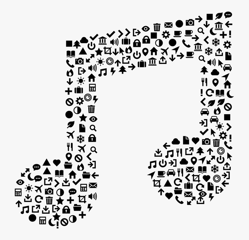 Line Art,music,musical Note - Musical Note, HD Png Download, Free Download