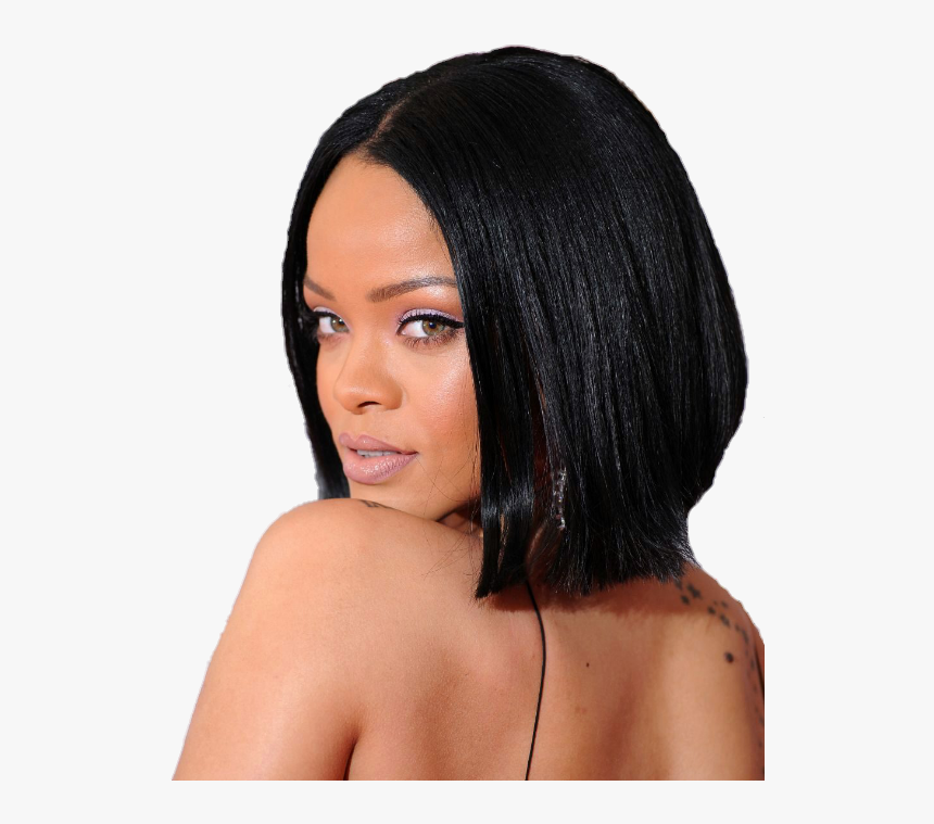 Rihanna Blunt Cut Bob , Png Download - Rihanna Blunt Cut, Transparent Png, Free Download