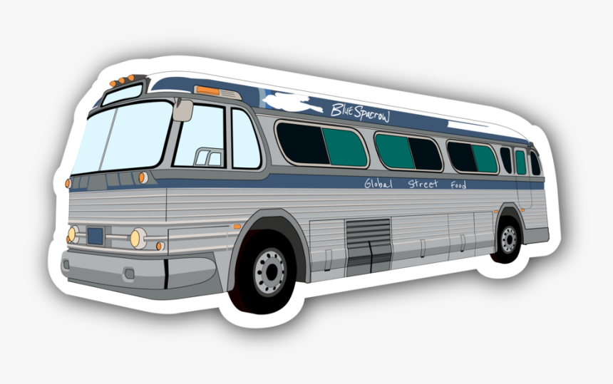 20181018 Blue Sparrow Bus Drawing Drop-01 - Bus, HD Png Download, Free Download