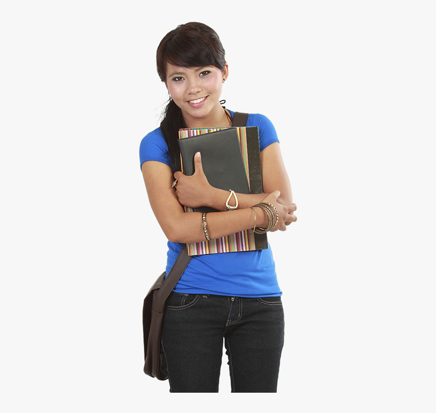 Girl With Books Hd, HD Png Download, Free Download