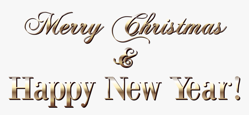 Christmas And Happy New Year Words Png, Transparent Png, Free Download