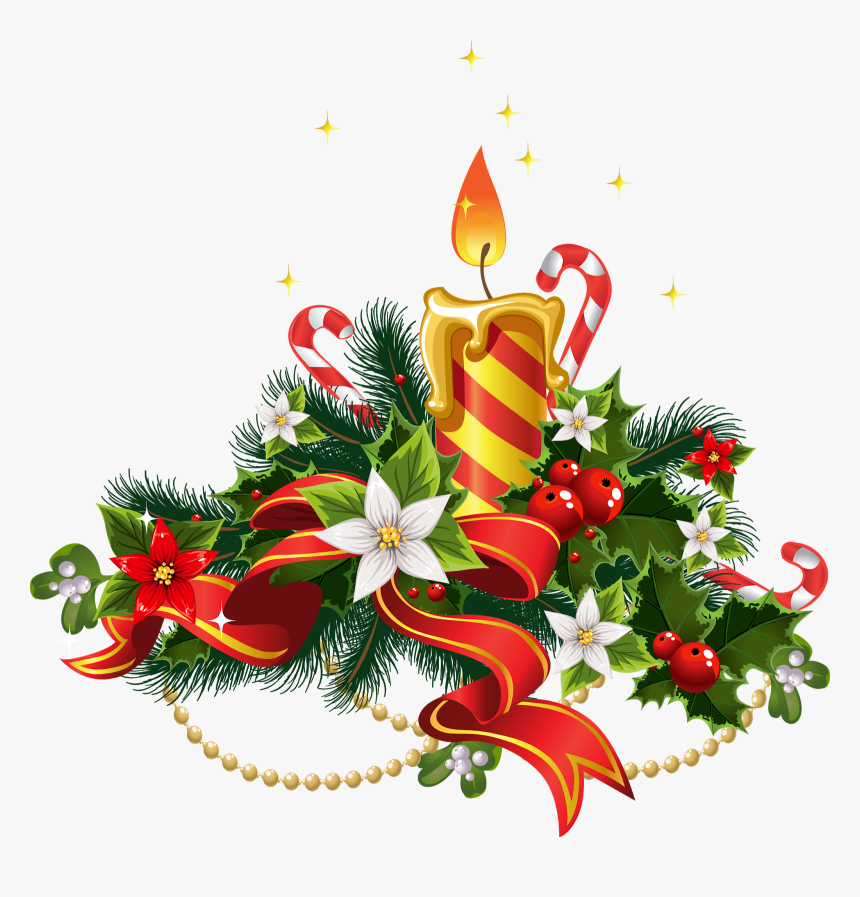 Christmas Candles Clipart Png, Transparent Png, Free Download