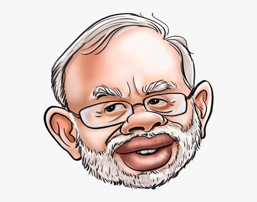 Modi Face Cartoon, HD Png Download, Free Download