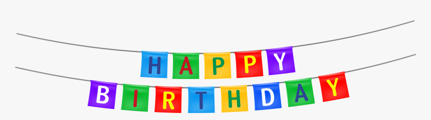 Party Streamer Png - Banner Happy Birthday Png, Transparent Png, Free Download