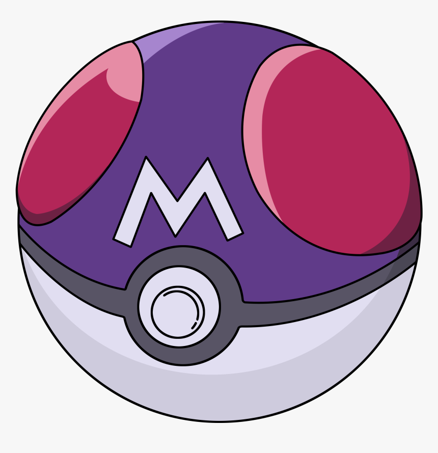 Transparent Pokeball Png - Pokemon Master Ball Png, Png Download, Free Download