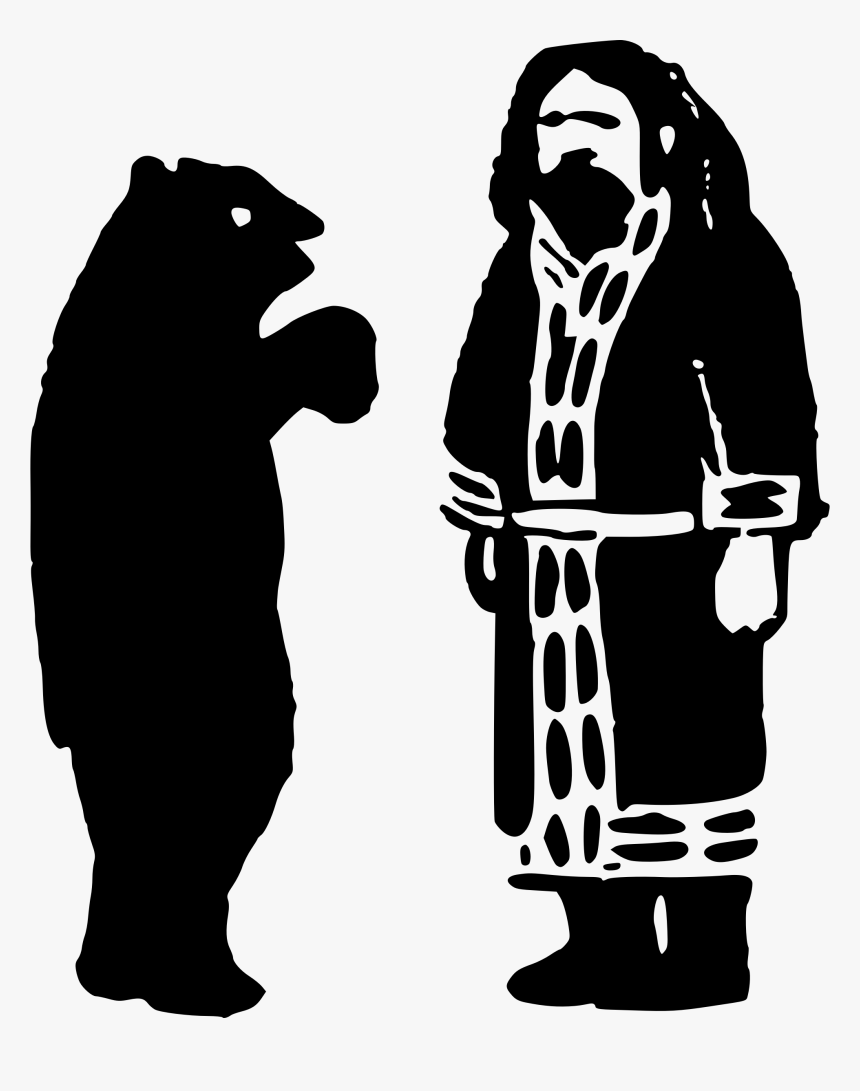 Ainu Man And Bear Clip Arts - First Nations Man Cartoon, HD Png Download, Free Download