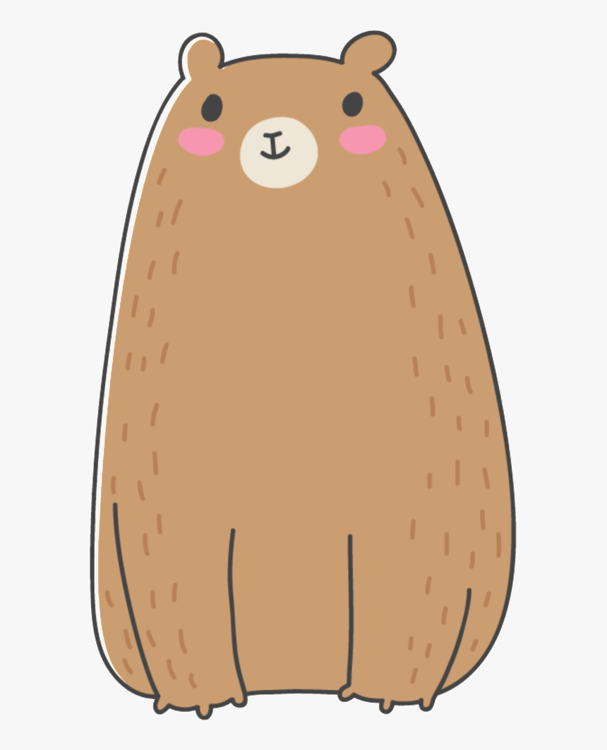 Hand Drawn A Cute Bear Vector - Cartoon, HD Png Download, Free Download