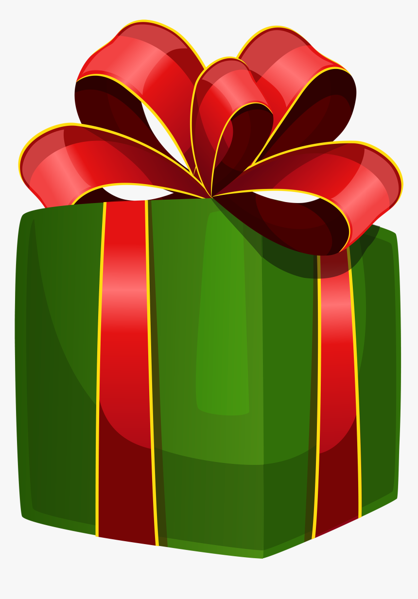 Green Gift Box Png Clipart - Transparent Background Christmas Presents Clipart, Png Download, Free Download