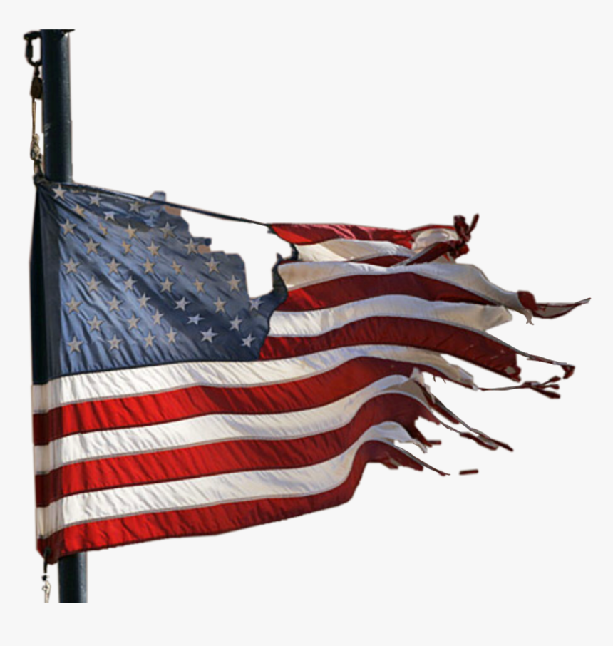 #freetoedit #usa #flag #broken #kellydawn - Tattered American Flag, HD Png Download, Free Download