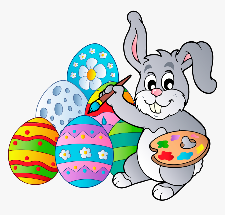 Easter Egg Png Bunny - Easter Bunny And Eggs Clipart, Transparent Png, Free Download